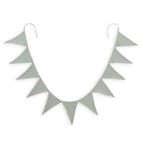 Гирлянда В виде флажков из хлопчатобумажной газовой ткани Kumla единый размер зеленый LA REDOUTE INTERIEURS  фото, kupilegko.ru